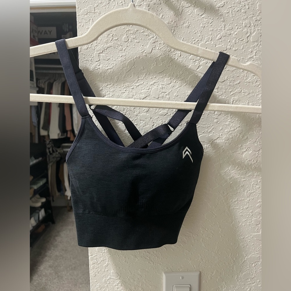Black Strappy Sports Bra